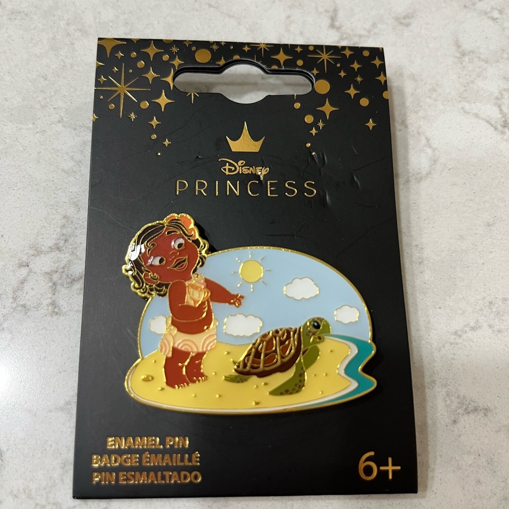 Loungefly Disney Princess Enamel Pin - Baby Moana with Turtle